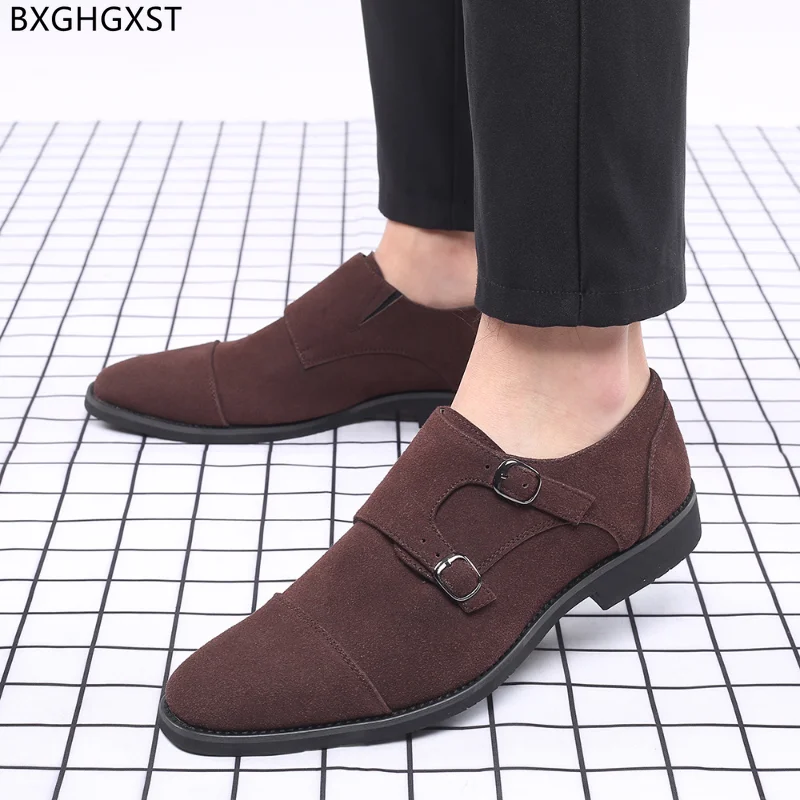 Coiffeur Mens Dress Shoes Loafers Formal Double Monk Strap Shoes Wedding Dress Oxford Slip on Shoes for Men Office 2024 Zapatos