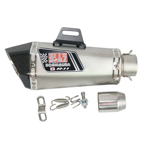 Imagen 2 del producto Silenciador de tubo de escape para motocicleta de 51mm, escape hexagonal pequeño de fibra de carbono con DBkiller para Z900 MT09 KTM390 CBR1000 R6 R25