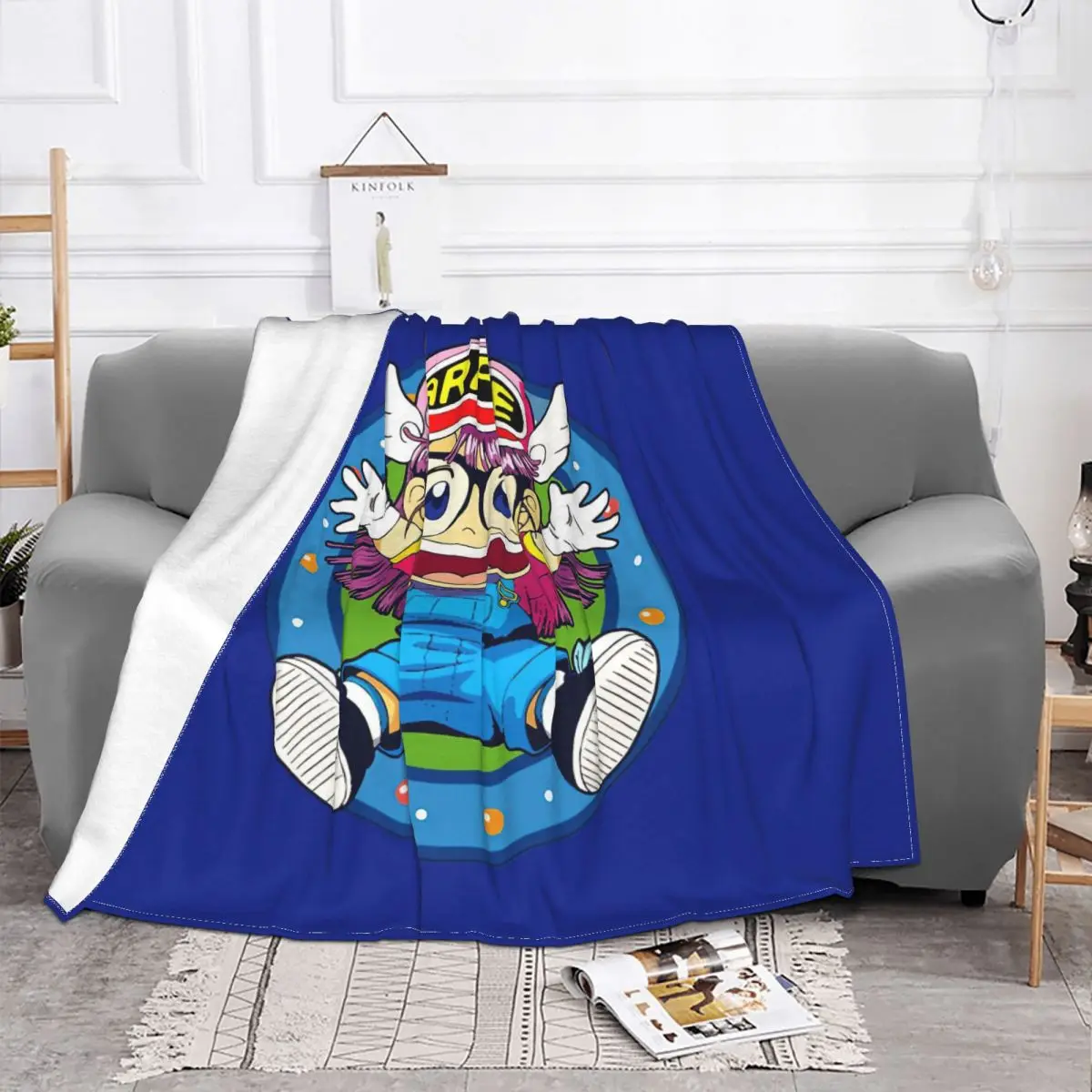 Dr. Slump Arale Blankets Fleece Decoration Ultra-Soft Throw Blankets for Bedding Bedroom Plush Thin Quilt