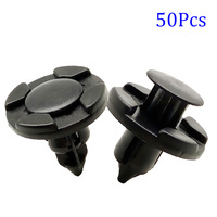 50pcs 8mm Auto Fastener Clip Car Body Push Retainer Pin Rivet Bumper Door Trim Panel Retainer Fastener Kit