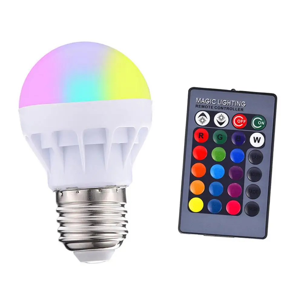 Bombilla de aluminio Rgb colorida Rgbw, luz decorativa