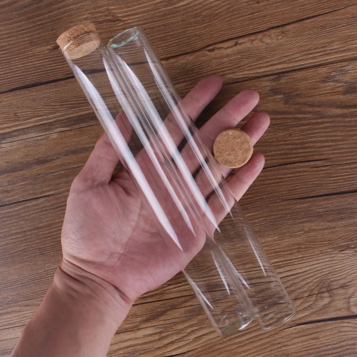 

12 pieces 120ml 30*236mm Large Long Test Tubes with Cork Stopper Glass Jars Glass Vials Glass bottles for DIY Craft Accessory