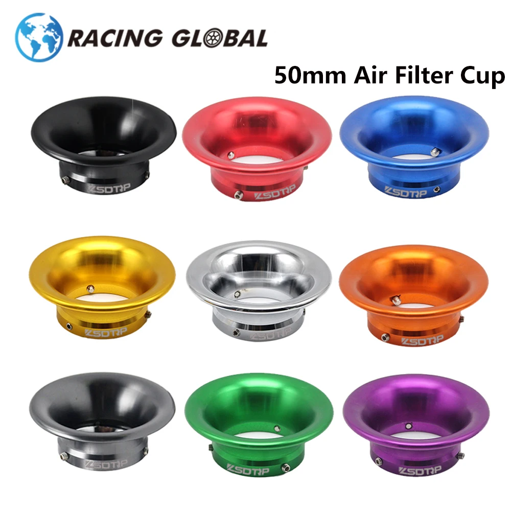 ALCON-Air Filter Cup 50mm Carburetor Wind Cup Color Horn Cup 50mm Fit Most 21/24/26/28/30mm Carburetor High Quality New