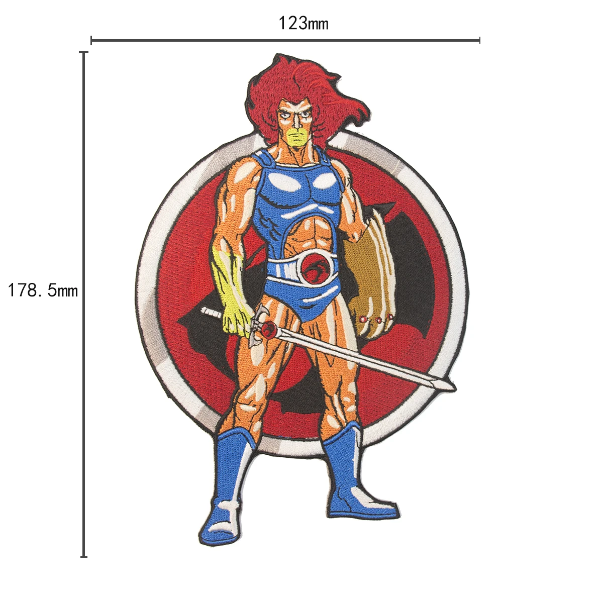 Thundercats Leono Embroidery patches Large Back Size Morale Cartoon Brave Patches Customized DIY Iron on Clothing Free shipping