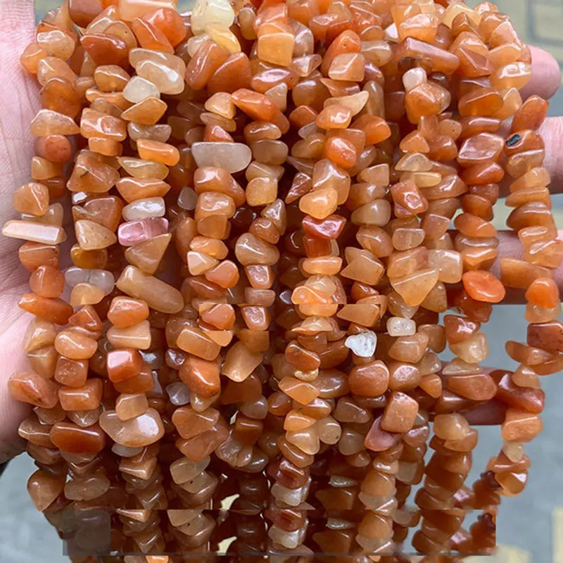 Natural Gravel Chips Stone Beads For Jewelry Making Strand 34 inch Tiger Eye Black Agates Red Carnelian Jades Jaspers Obsidian