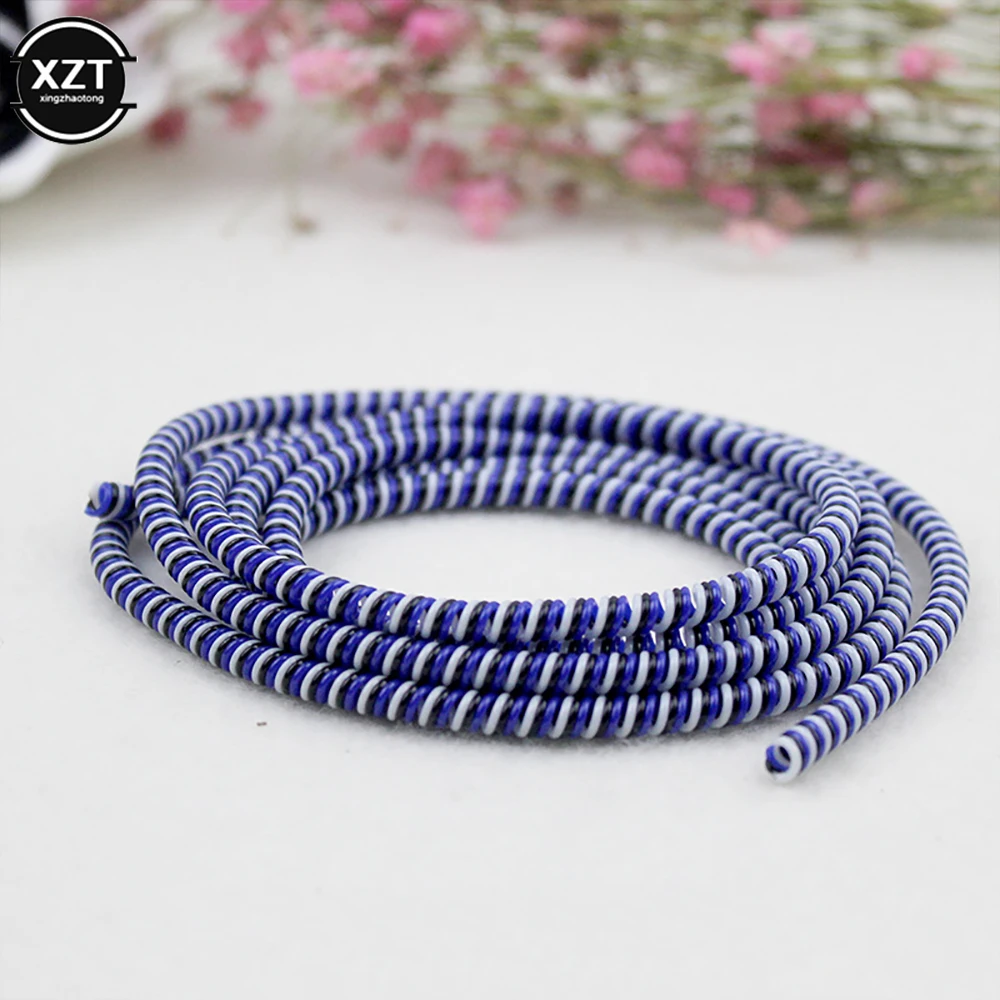 1.4m Color phone Wire Cord Rope Protecto Anti-break spring protection rope for USB Charging Cable earphone Data Bobbin Winder