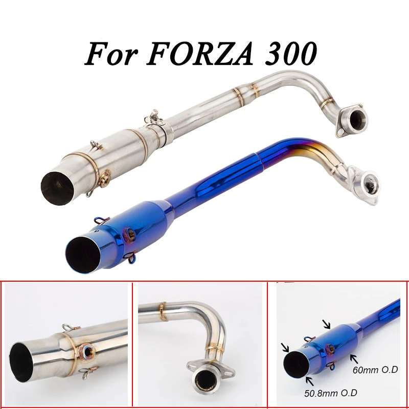 Slip-On For Honda Forza 300 2017 2018 2019 Motorcycle Exhaust Full System Escape Moto Muffler Modif Front Link Pipe DB Killer