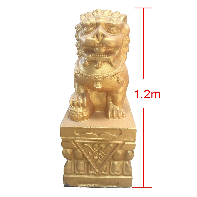 Factory Supply Garden Decoration Concrete Fu Dog Lion Statue Mold