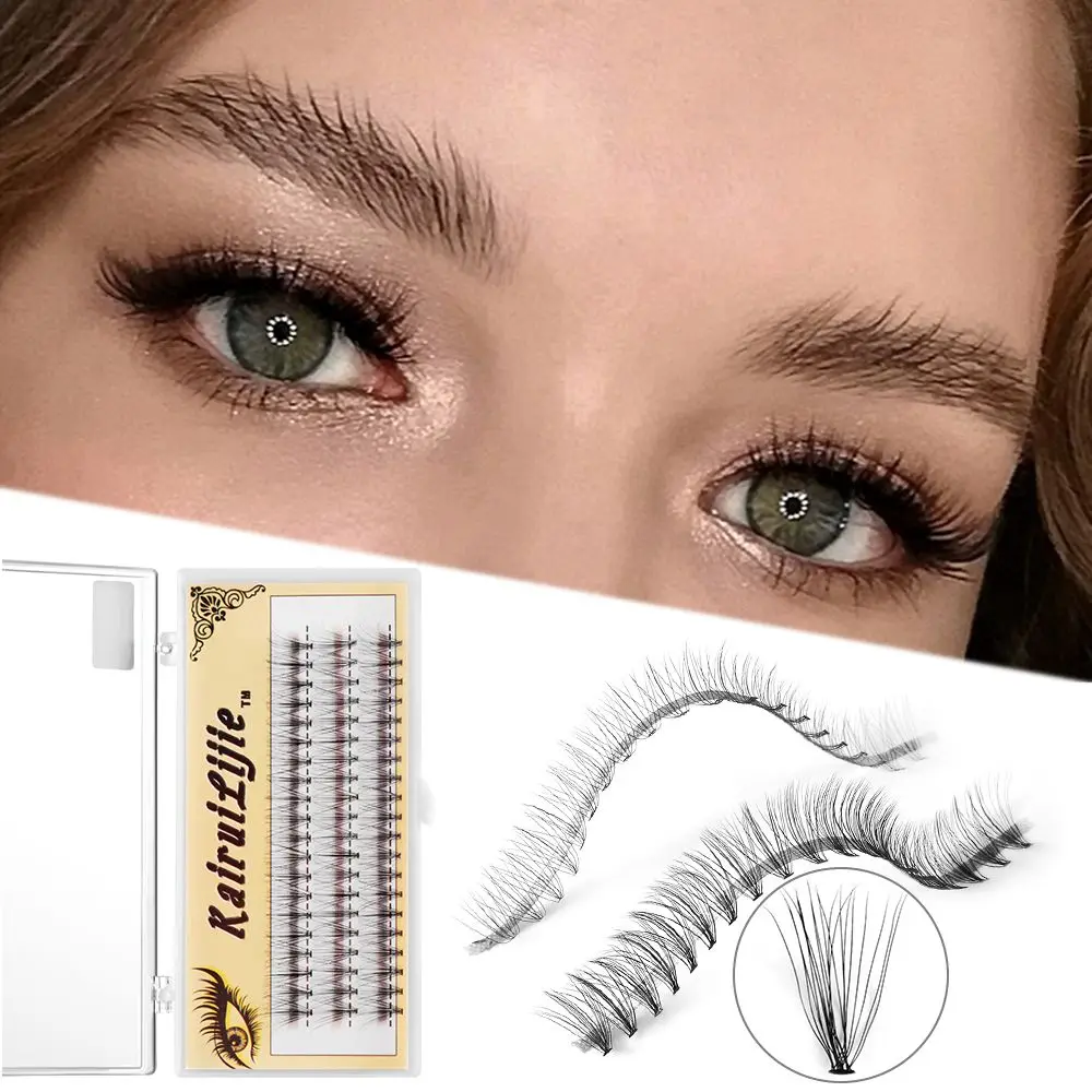 60 Stand Woman's Fashion C Curl Thick Long Eyelashes Extension False Eyelashes Individual Flare Cluster Soft Faux Mink Hair