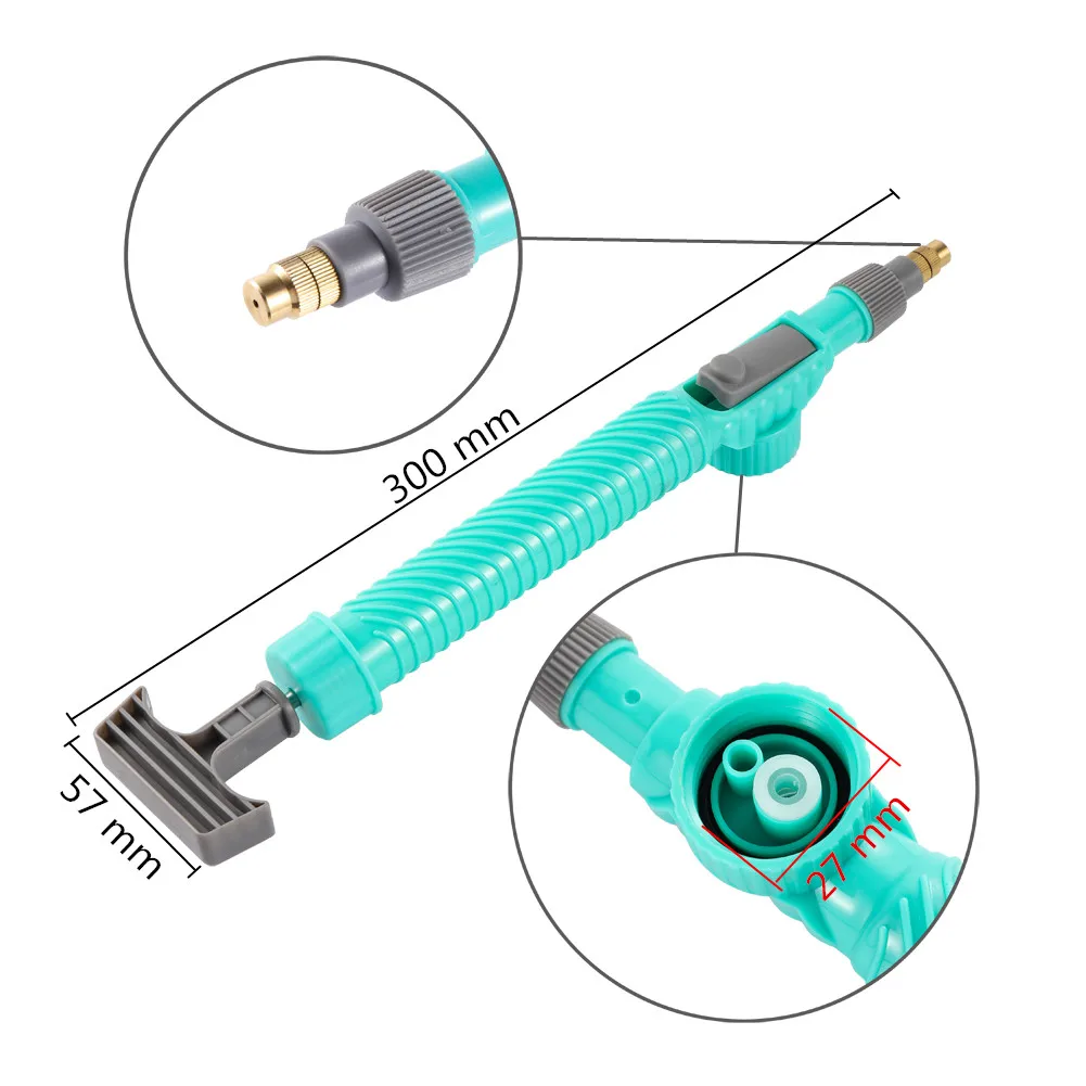 Ręczny opryskiwacz wysokociśnieniowy z pompką powietrza Regulowana głowica natryskowa do butelek z napojami Dysza do podlewania ogrodu Opryskiwacz