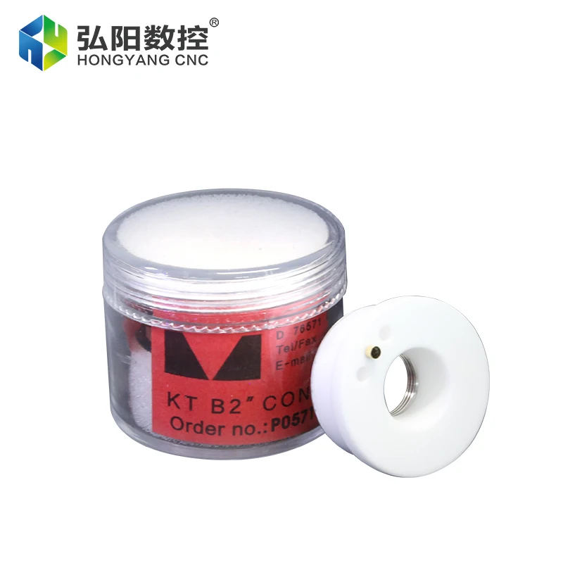 Tagliatrice della fibra ottica isolamento dell'anello ceramico 32/28mm filetto del sedile dell'ugello della testa della saldatura del Laser M14 corpo ceramico H15mm