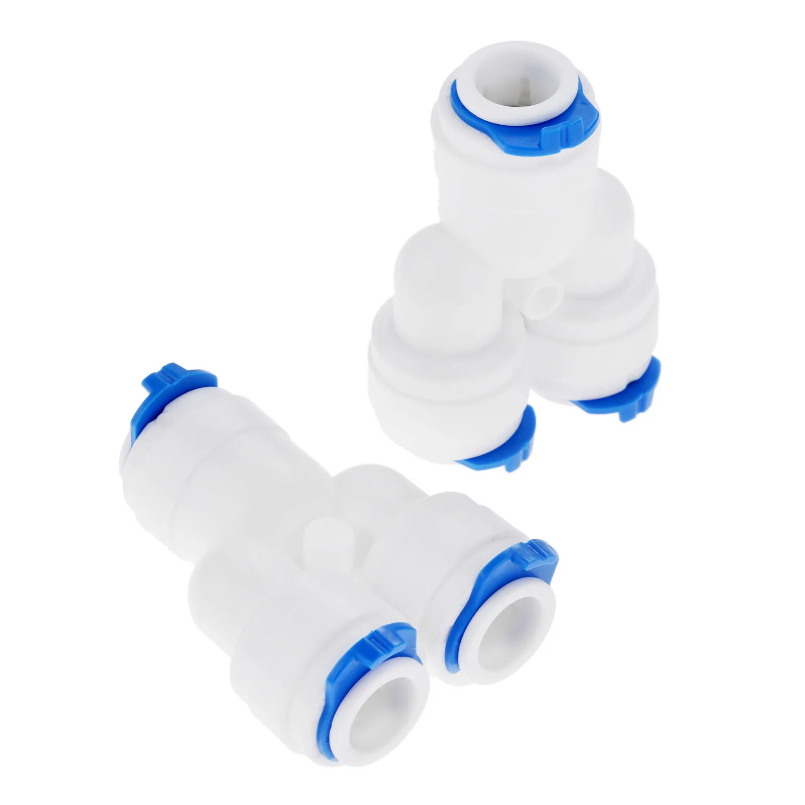 Tubo de manguera de agua DRELD 2 uds igual de 3 vías 3/8 "OD RO, conector de acoplamiento de plástico, sistema de ósmosis inversa Y acoplamiento rápido apropiado