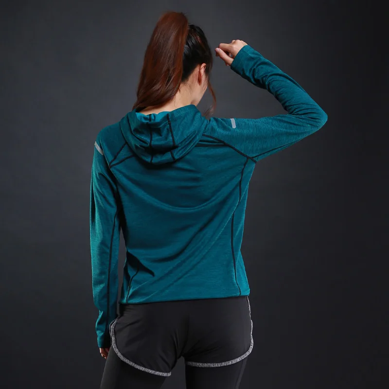 Women Sport Jackets Hoodies Outdoor Actives Thin Long Sleeve Quick Dry Fitness Hiking Sweatshirts Female Running Hoody