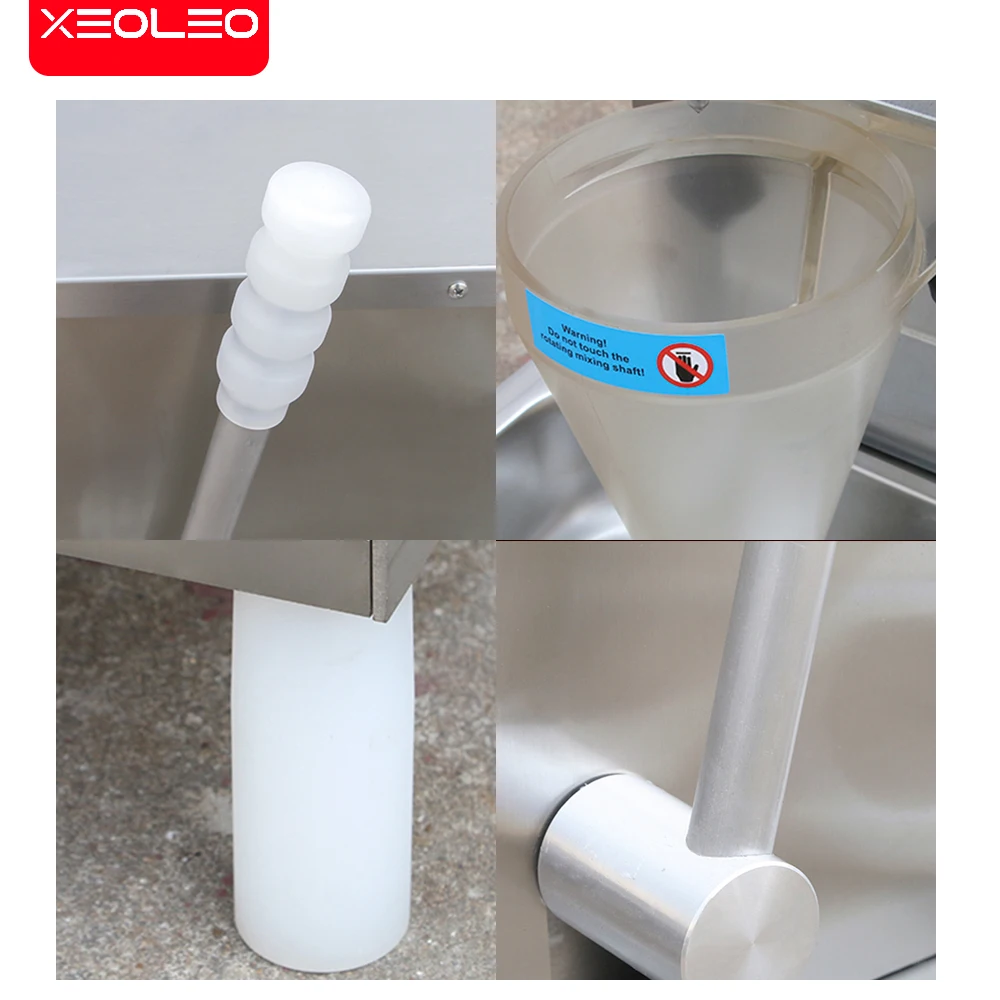 XEOLEO-Perceuse à glace électrique commerciale, 750W, machine à crème glacée avec livres