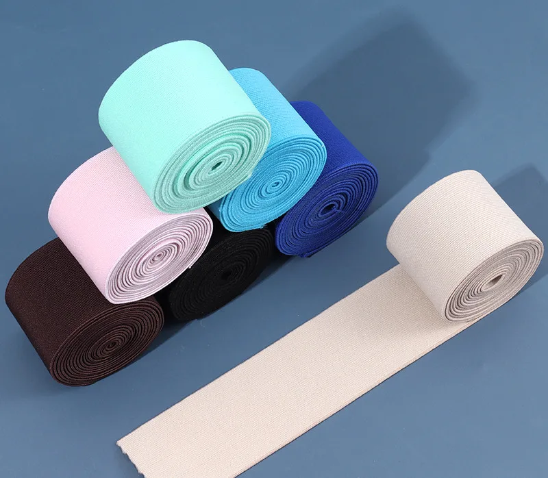 19color 4CM Plus soft high elastic skin-friendly belt decoration elastic band color nylon rubber band clothing accessories