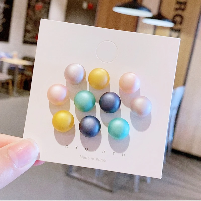 5/10Pcs/Pack Cute Mini Enamel Pins Pearl Neckline Collar Lapel Pin Buckle Rhinestone Fixed Invisible Brooches Jewelry Sets