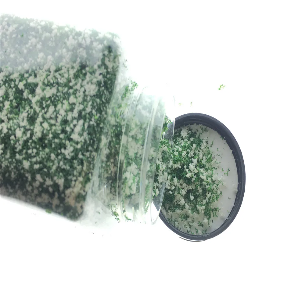 Esponja en polvo de árbol con mechones de hierba, modelo a escala de arquitectura de 500ml, diseño de tren de paisaje, diseño de Diorama