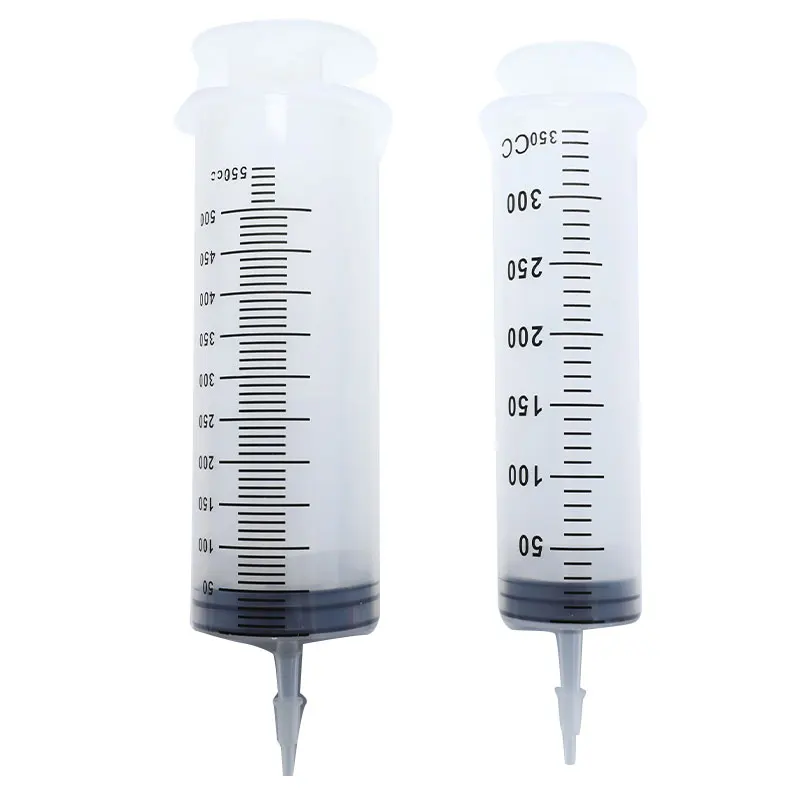 350/550ml Plastic Syringe Large Capacity Syringe Transparent Reusable Sterile Measuring Injection Syringe Nutrient Hydroponics