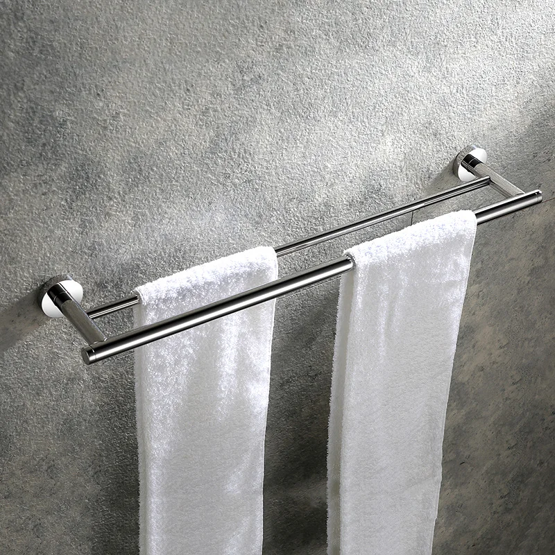 Stainless Steel Bathroom Towel Rack Bathroom Wall-mounted Towel Bar Polished Mirror Hardware Accessories Bathroom Hardware Kit