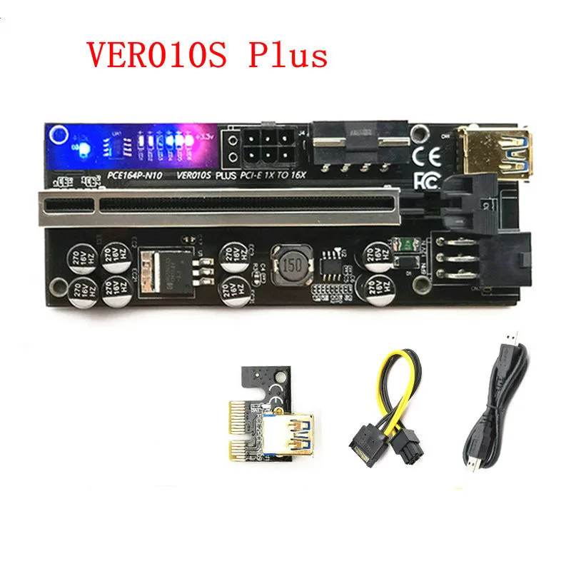 2021 VER010S Plus PCI-E X16 Nâng Nâng Cấp Siêu Phiên Bản PCI Express Nối Dài Riser Để Khai Thác Mỏ Card