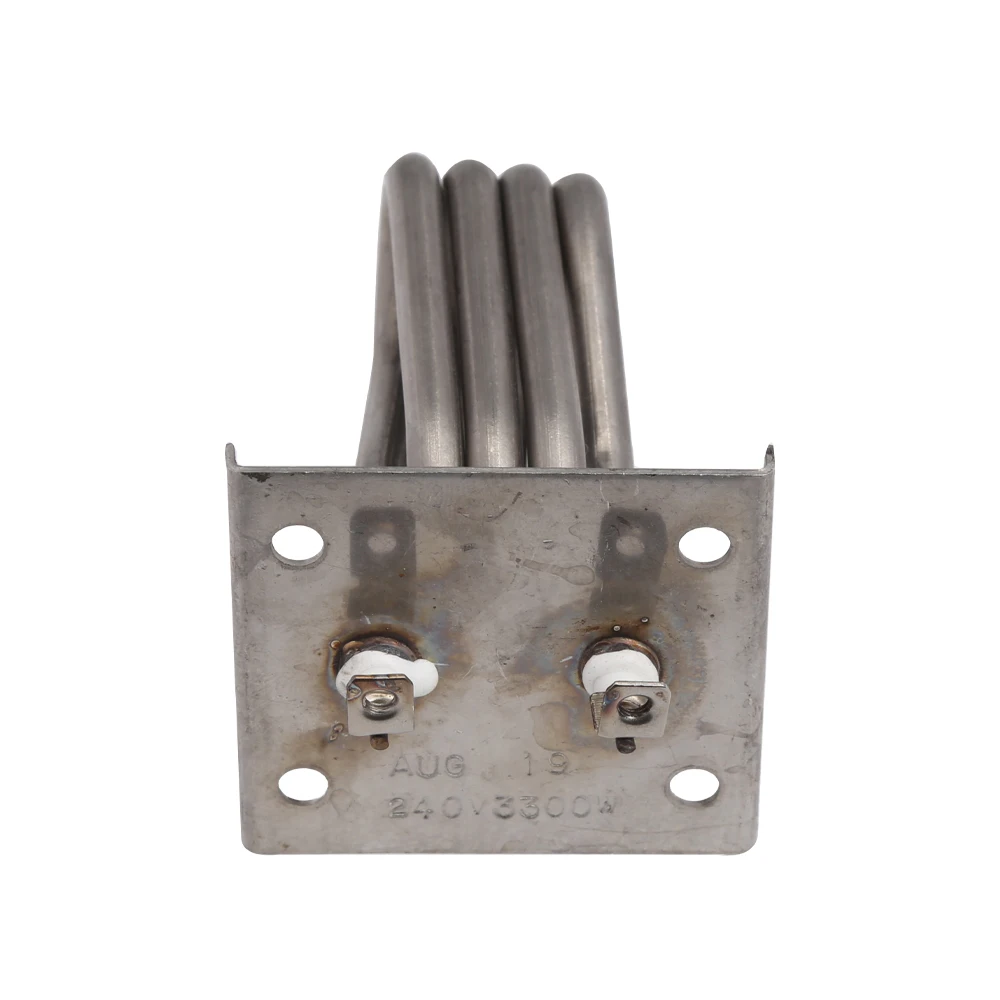 3300W 240V Electric Heating Element for Electric Barrels SUS304 , Squre Cap Size 65x60mm Steam Can Tubular Element