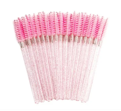 Disposable Crystal Eyelash Brush Comb 500Pcs/pack Eye Lashes Extension Mascara Wands Makeup Professional Beauty Tool