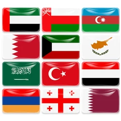 Asian countrys Flag Fridge Magnet arab Oman Azerbaijan Bahrain Georgia Qatar Kuwait Cyprus Saudi Arabia turkey Armenia Yemen
