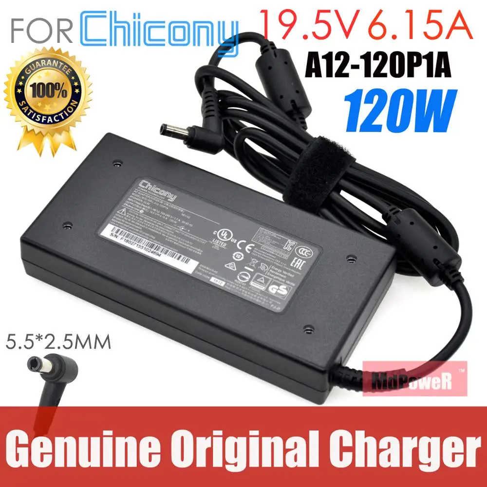 

Genuine Chicony 19.5V 6.15A 120W Power supply for MSI GE60 GE70 GP60 PE62 GE72 GF63 16GH AC adapter Laptop Charger A12-120P1A