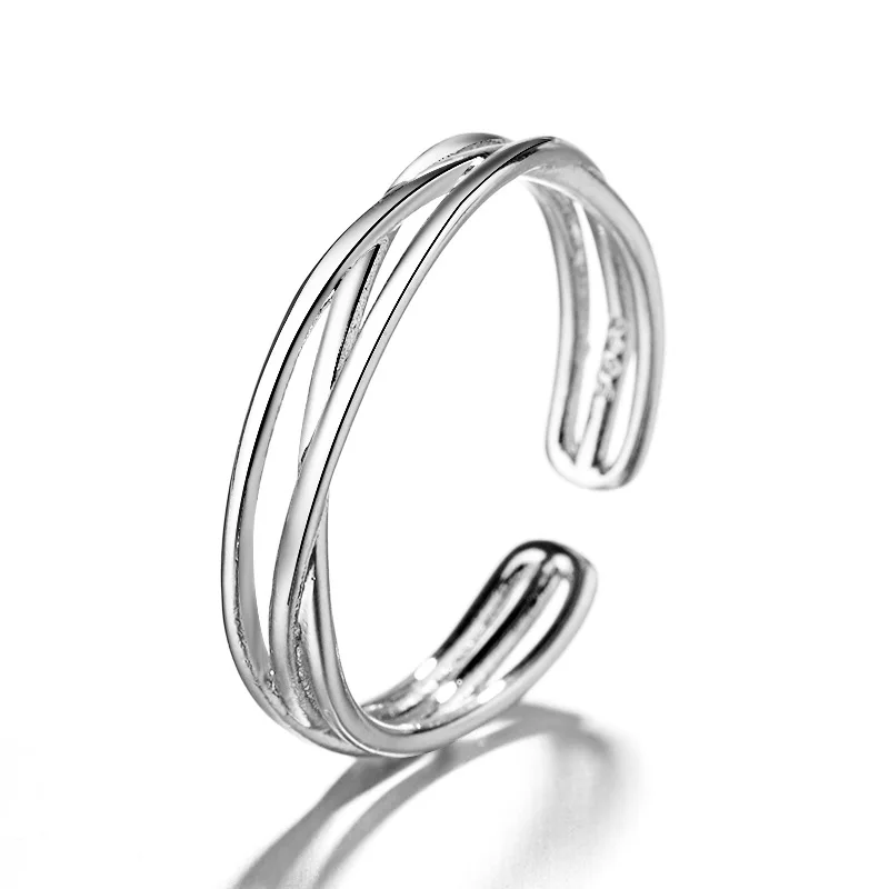 Versilberte Blütenblätter-Ringe für Frauen, süßer, schlichter, modischer, offener, verstellbarer Schmetterlingsring, Partyschmuck, Geburtstagsgeschenk – Detail 21
