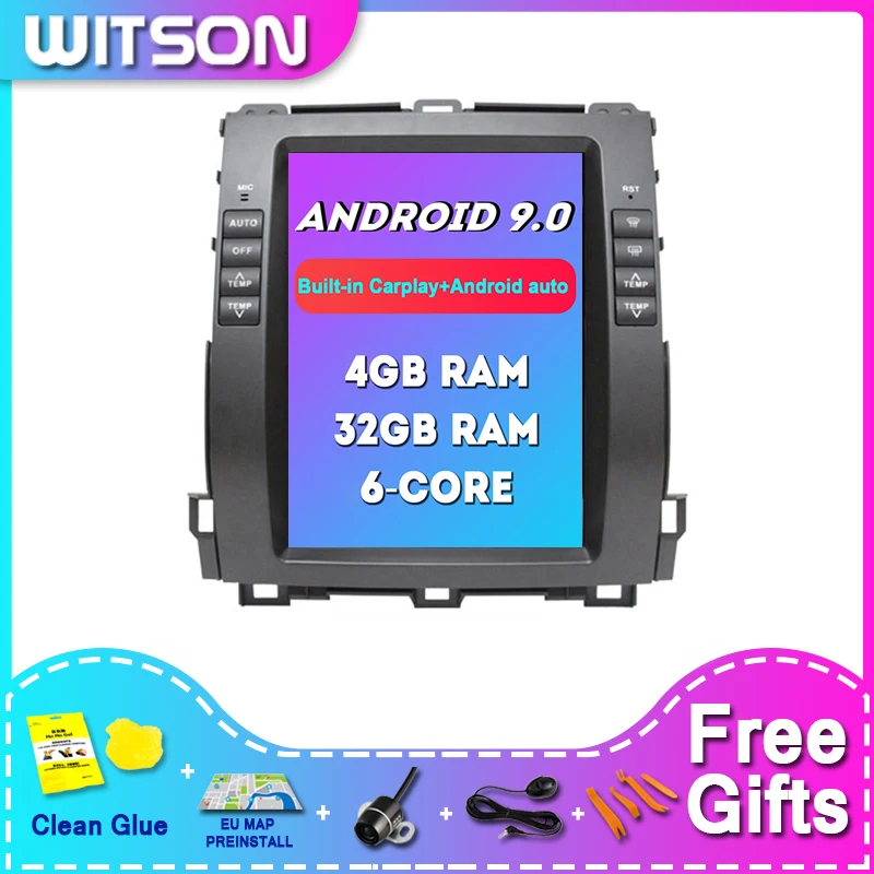 

WITSON Android 9.0 Car DVD Player For TOYOYA PRADO 2002-2009 HIGH 4G RAM 32ROM Car DVD Player Universal