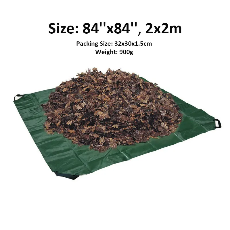 Lvju Leaf And Yard Waste Collection Tarp 60‘’ 84‘’ Cover For Leaf, Bikes, Furniture, Sand Boxes, Grills Etc.