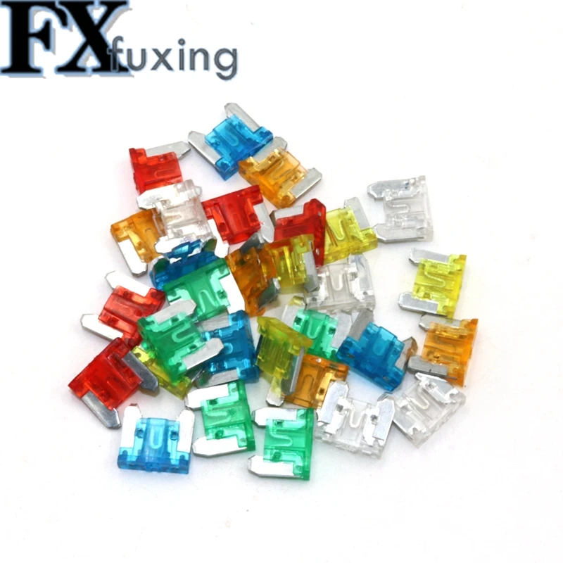 50pcs Fuses Mini Small Medium M2 Micro Car Fuse 1A 2A 3A 5A 7.5A 10A 15A 20A 25A 30A 35A 40A 45A 50A Amp Clip Fuse Car Truck Hot