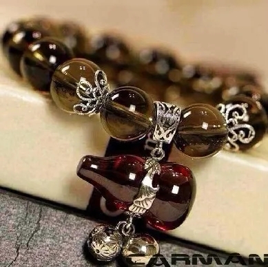 

Natural Brown Smoky Crystal Quartz Bracelet Stretch Crystal Round Beads Women Men 12mm AAAAAA