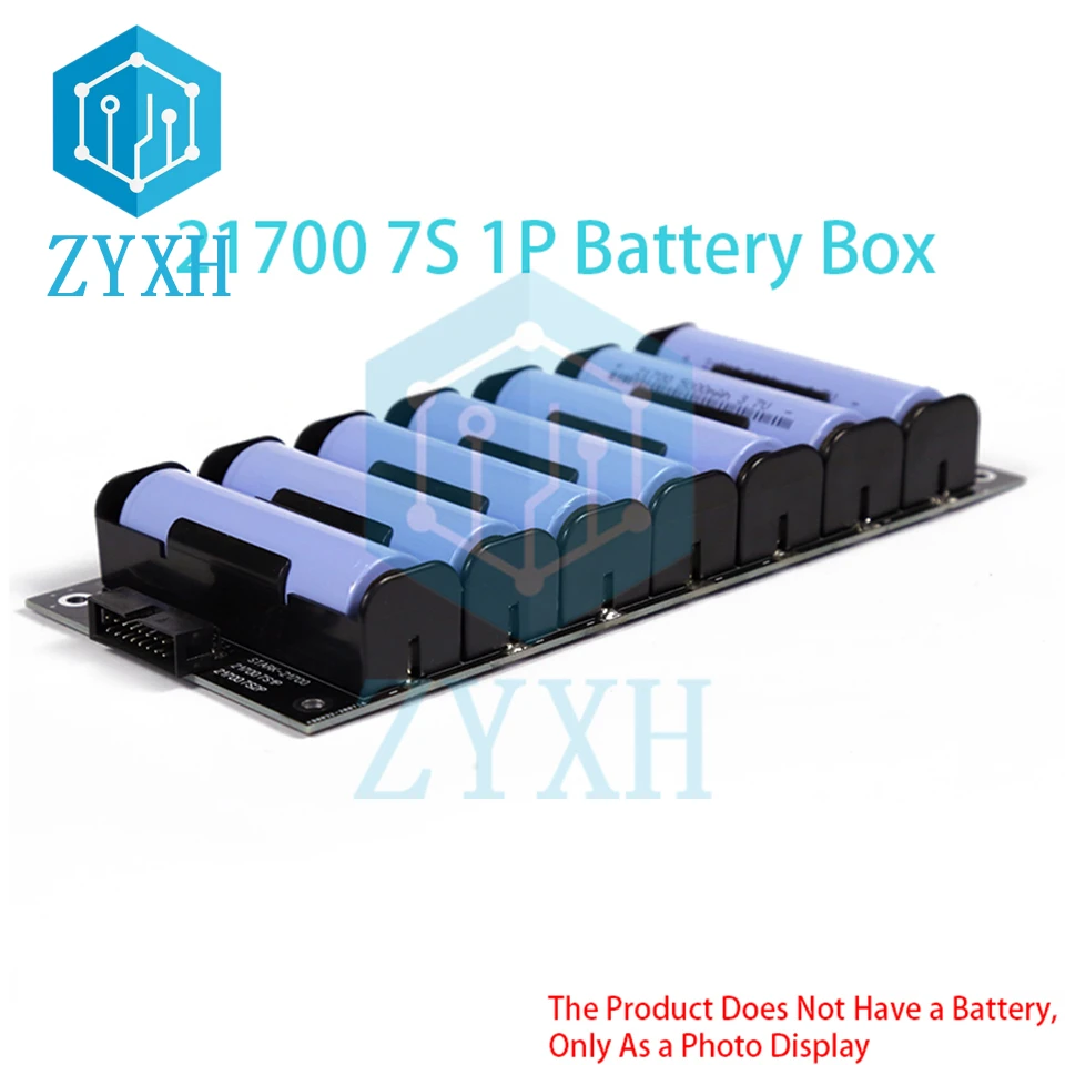 BMS 7S 24V 21700 Battery Power Wall 21700 Lithium Box Holder Storage Case 20A 40A 60A Balance Chargeing Board Power Bank DIY