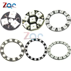 RGB LED Ring 1 3 4 7 8 12 16 24 32 Bits LEDs WS2812 WS2812B 5050 RGB LED Ring Lamp Light with Integrated Drivers for Arduino