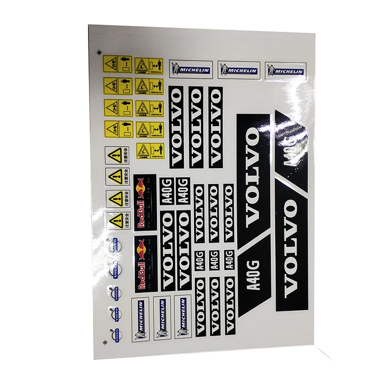 Sticker 1/14 Excavator Model Sticker Loader Excavator Construction Vehicle Model Decorative Sticker