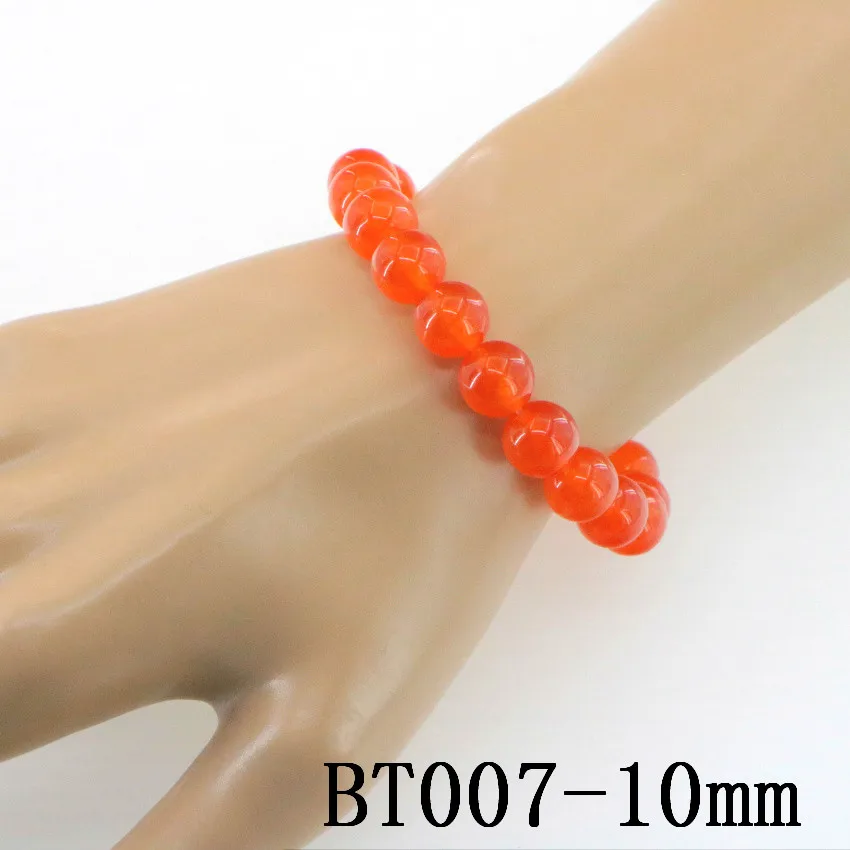 Natural Stone Orange Jades 6-12mm Round Bead Bracelet Gems Crystals Accessories Yoga Man Woman Gift Christmas Wholesale Price