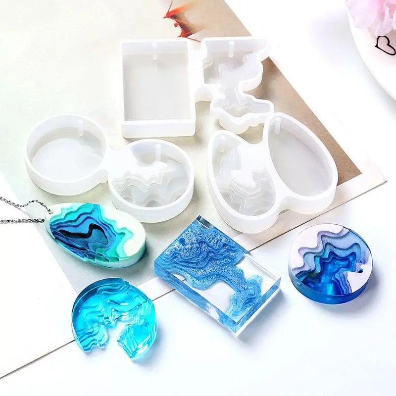 Ocean Island Pendant Resin Molds Silicone Molds Jewelry Making Epoxy Resin Molds for Pendant Necklace Resin Crafts DIY