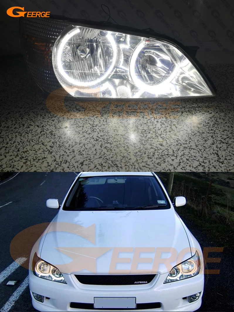 For Lexus IS200 IS300 IS 200 300 Toyota Altezza SXE10 Ultra Bright Led Angel Eyes Kit Halo Rings Day Light Car Accessories