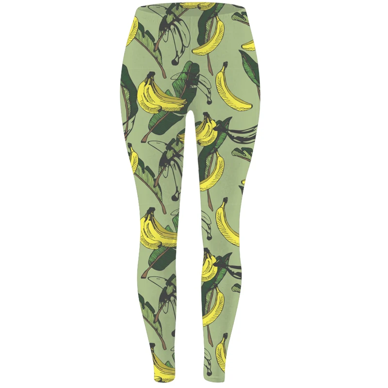 Women Fruit Print Leggings Banana Strawberry Avocado Mango Pineapple Lemon Cotton Leggings 2022 90s Y2k Coloful Yoga Pant Lovely