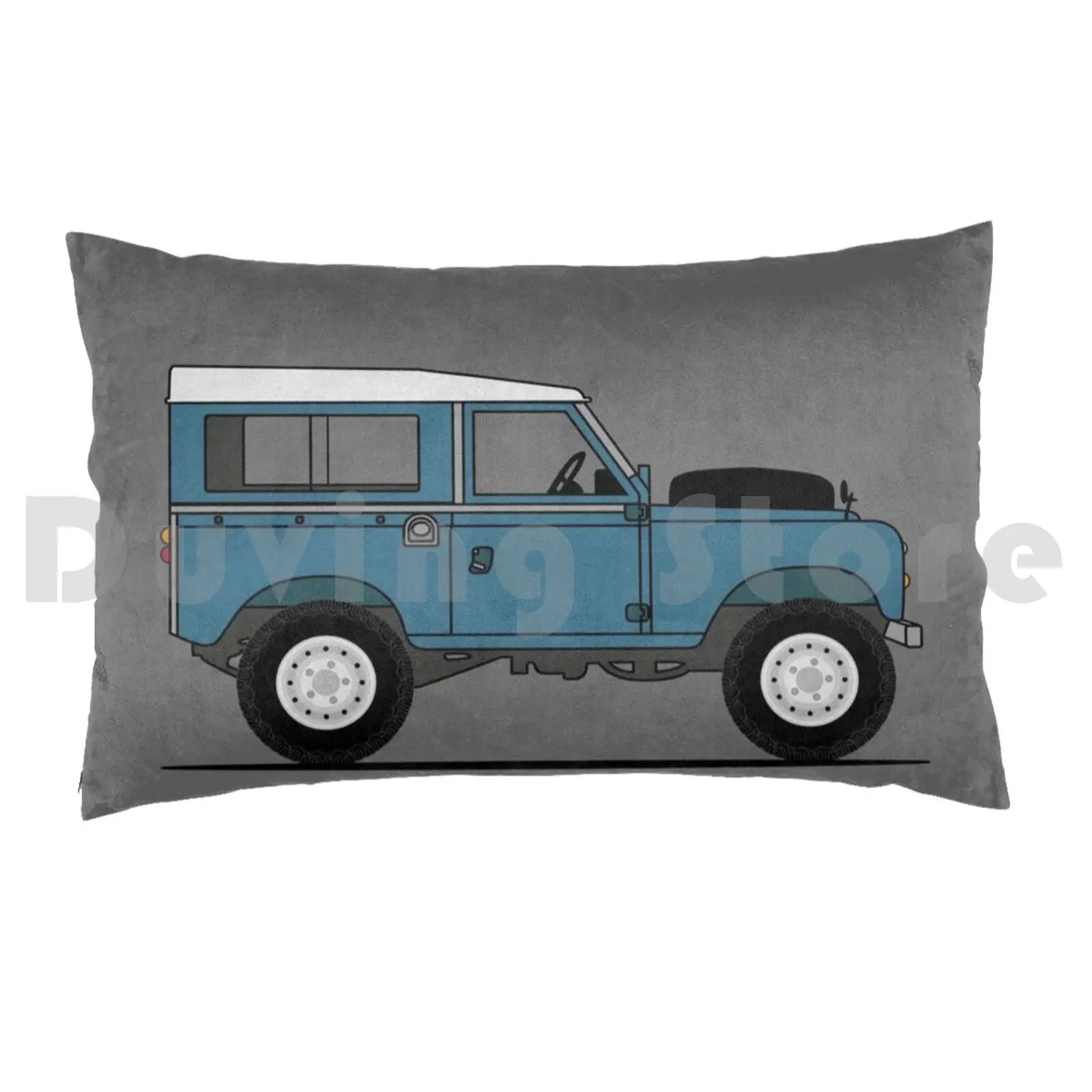 Classic Blue Serie Car Pillow Case Printed 35x50 Offroad Car Vehicle 4x4 Suv Terrain Military Army Navy