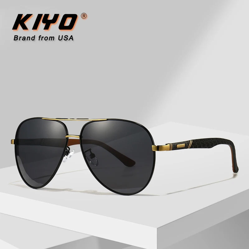 

KIYO Brand 2020 New Men Oval Polarized Sunglasses Metal Classic Sun Glasses High Quality UV400 Driving Eyewear 2928