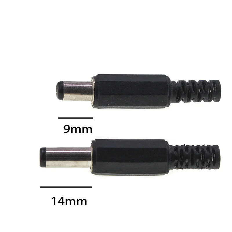 10pcs DC005 5.5x2.1MM/5.5x2.5 30V 1A Electrique Connectors Power Supply Jack Socket Male Mount Plug Wire Adapter Blocks