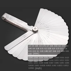 32 Blades Feeler Gauge Metric Gap Filler 0.02-1MM / 0.0008-0.040 INCH Gage Measurment Tool for Engine Valve Adjustment