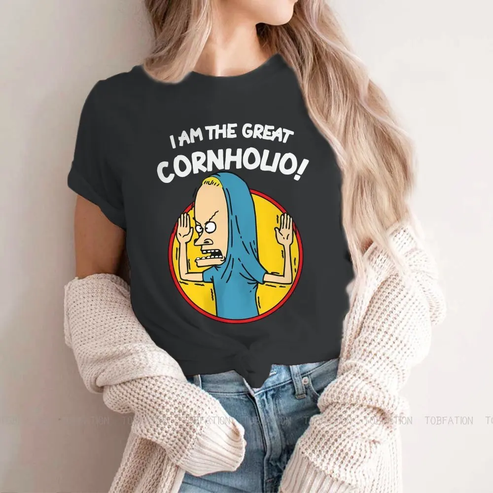 

Женская хипстерская футболка из чистого хлопка с надписью «I Am the Great Cornholio Essential», 4XL