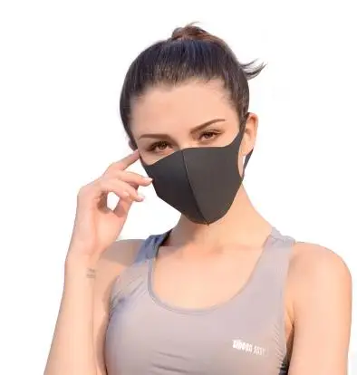 5 piece in both men and women face mask super comfortable fashion black female winter fog PM2.5 dustproof ventilation can clean