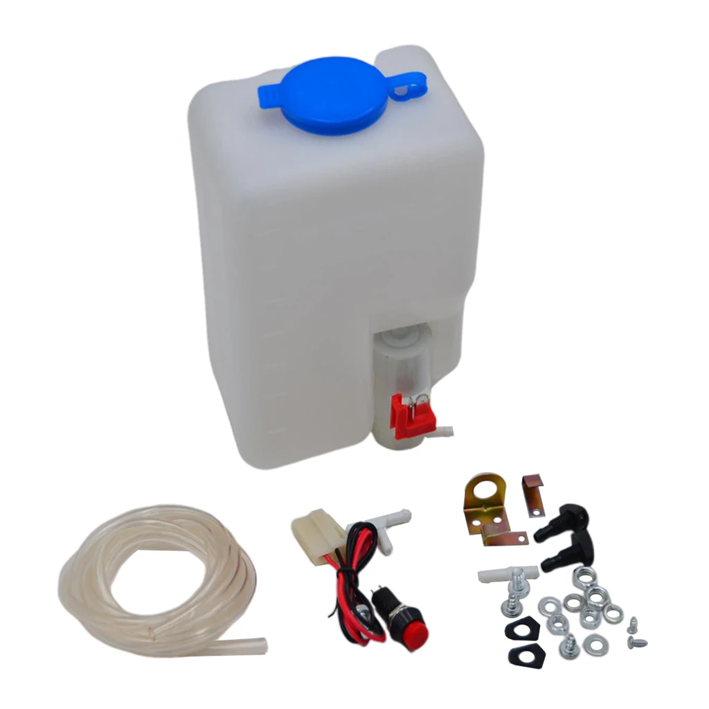 Universal Windshield Wipe Washer Kit Tank Bottle for 12v Classic  160186