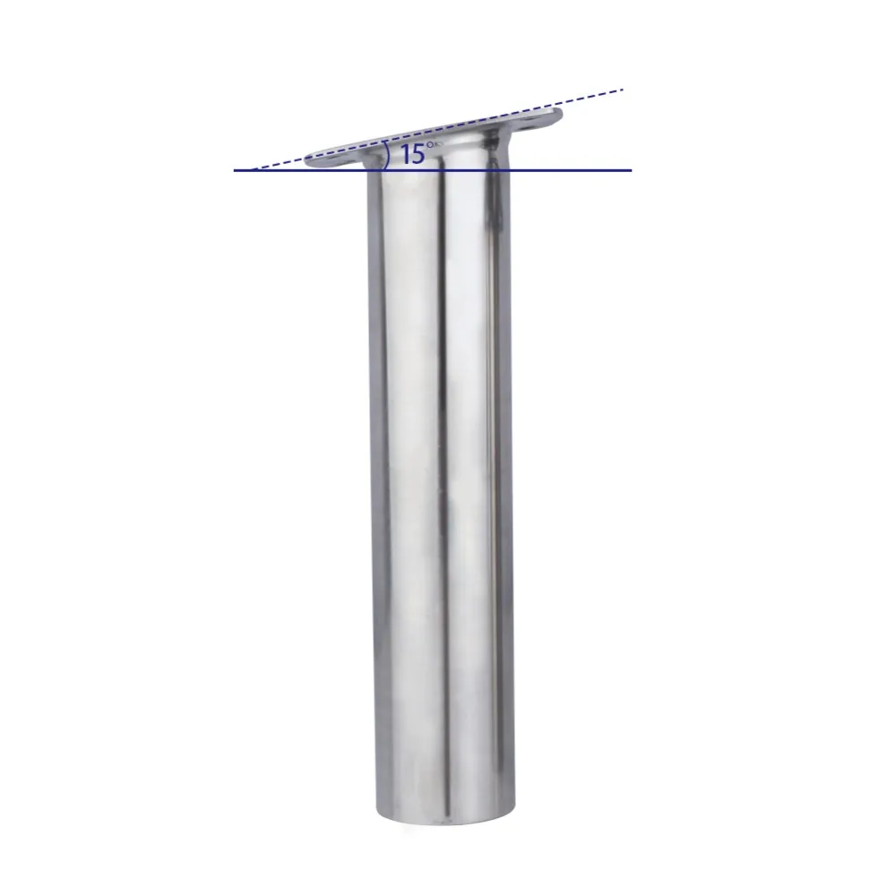 Boat Accessorie 2 Pieces Boat Fishing Flush Mount Rod Holder 316 Stainless Steel Fishing Tackle Tube Accessory 15° 90°