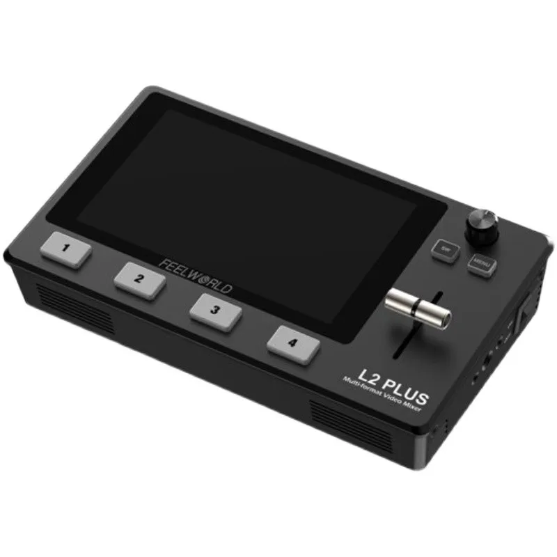 Feel world livepro L2 Plus متعدد تنسيق الفيديو خلاط الجلاد 5.5 "شاشة تعمل باللمس USB3.0 APP كاميرا متحركة التحكم في انقطاع شاشة خضراء