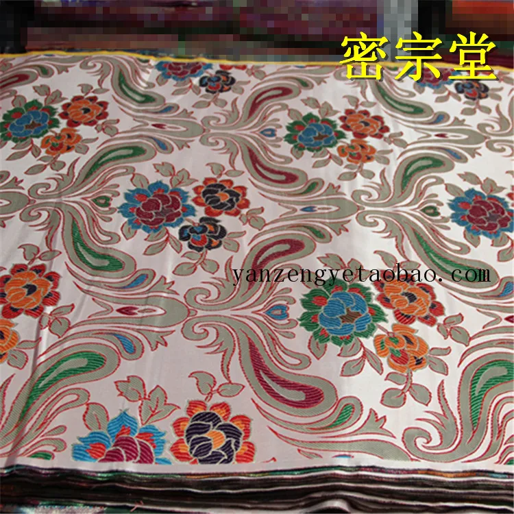 Tibetan Buddhism Supplies Fish Eight Treasures Cloth Table Cloth, Tibetan Decoration  Buddha Hall Decoration Brocade Fabric